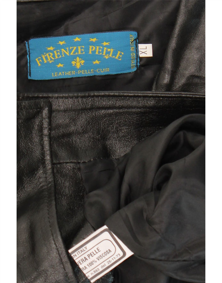 Giacca in pelle da uomo VINTAGE UK 42 XL in pelle nera