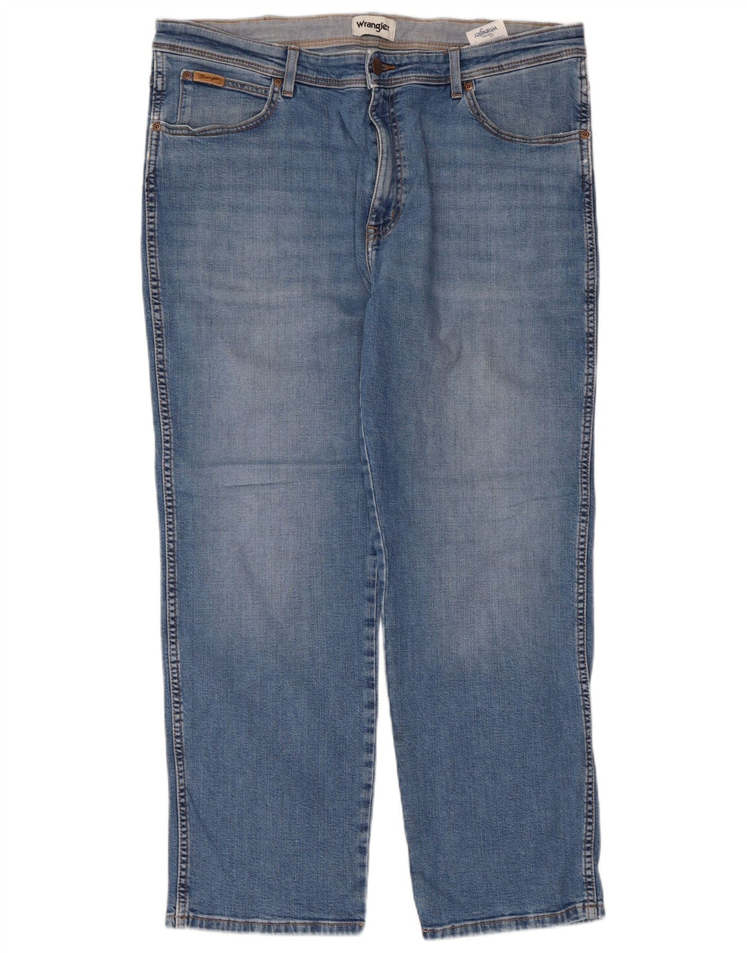 Jeans dritti da uomo Wrangler Texas W40 L30 in cotone blu