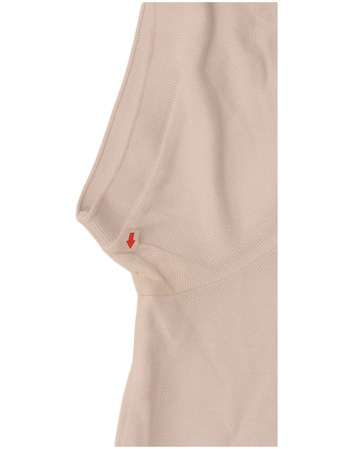 Polo LACOSTE da uomo con vestibilità regolare grafica taglia 5 grande in cotone bianco