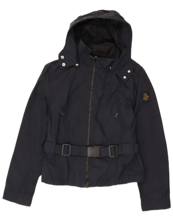 Refrigiwear Giacca antipioggia da donna con cappuccio Cruz UK 12 media blu navy in poliammide