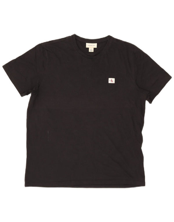 T-shirt da uomo Calvin Klein Jeans Top Large in cotone nero