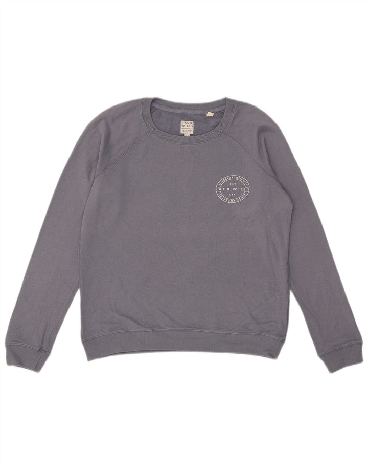 Felpa oversize da donna Jack Wills UK 10 piccola blu