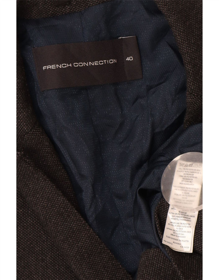 Giacca blazer da uomo a 3 bottoni French Connection UK 40 grande poliestere grigio