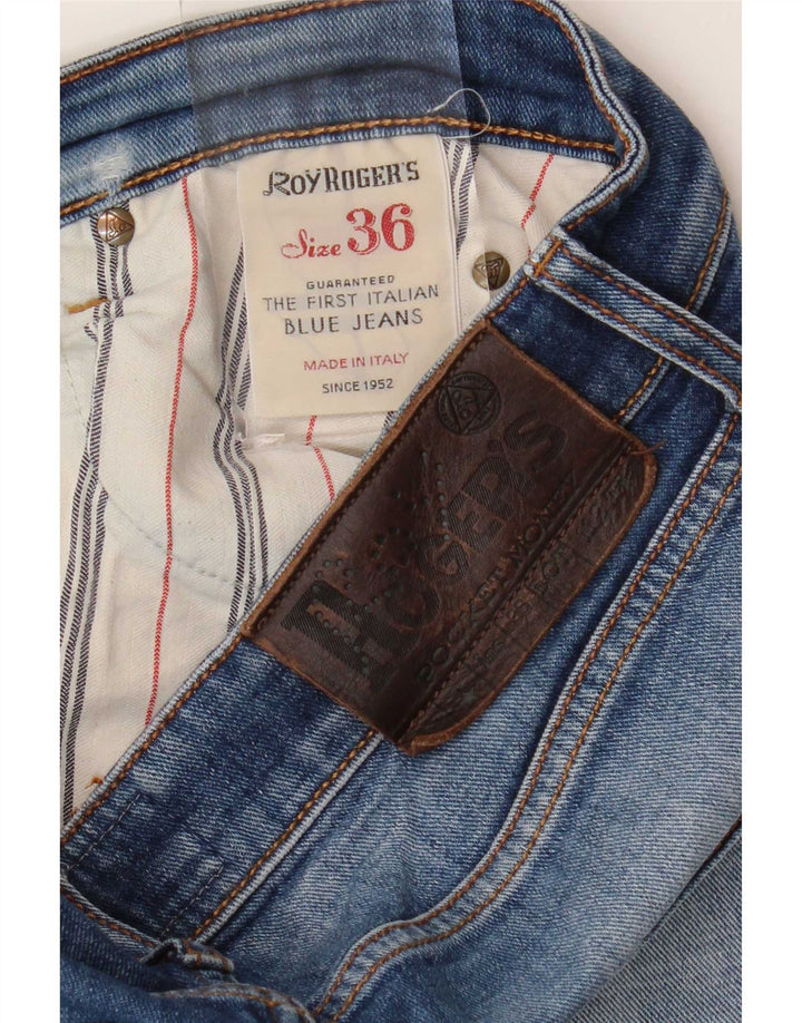 Jeans slim da uomo Roy Rogers W36 L30 cotone blu