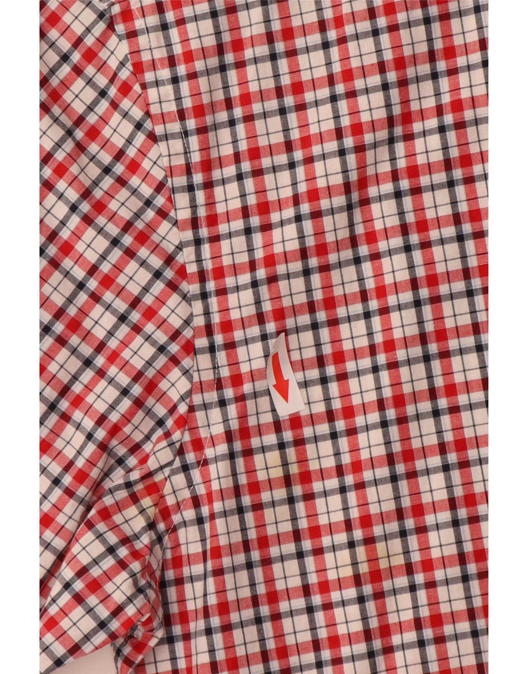 Tommy Hilfiger Camicia da uomo su misura in cotone a quadri rossi piccoli