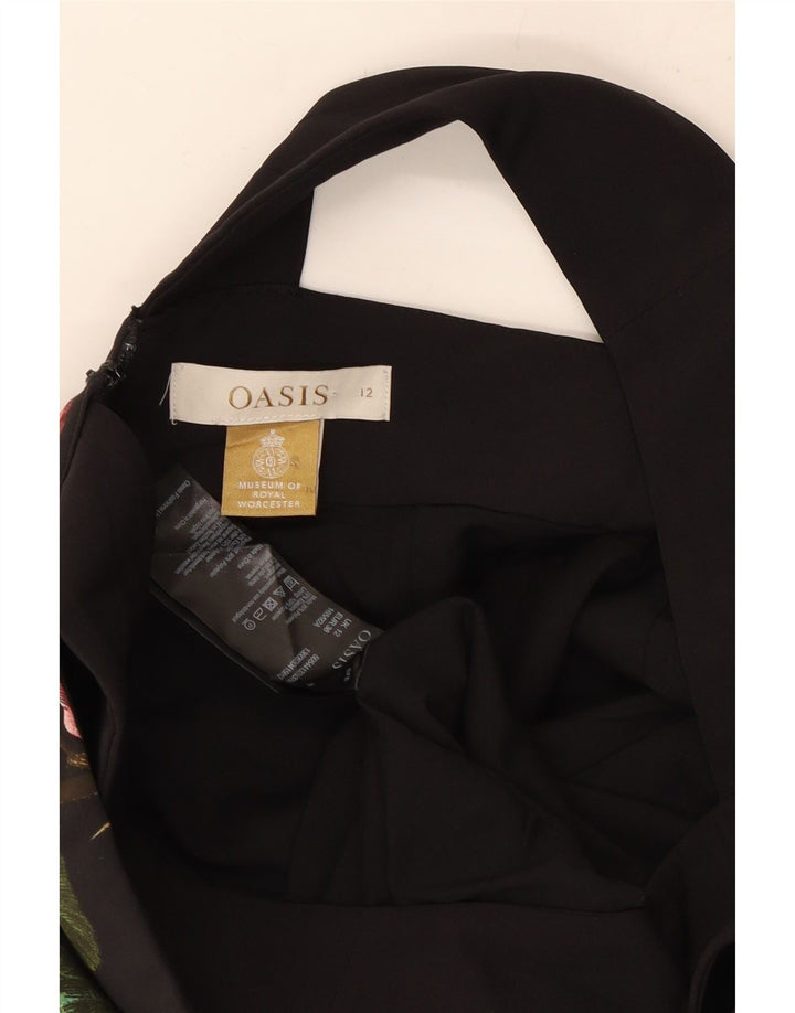 Abito Halter da donna Oasis UK 12 Poliestere floreale nero medio