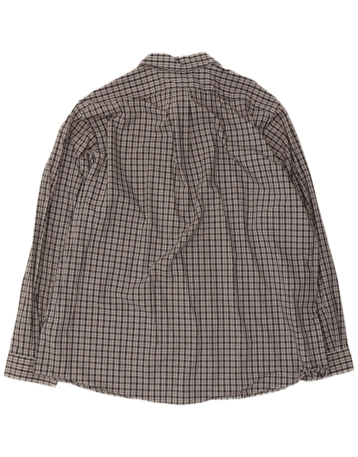 Camicia da uomo vestibilità comoda Eddie Bauer 2XL cotone a quadri nero