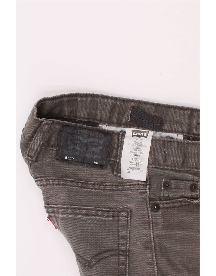 Levi's Ragazzi 511 Jeans slim invecchiati 4-5 anni W22 L18 Cotone grigio