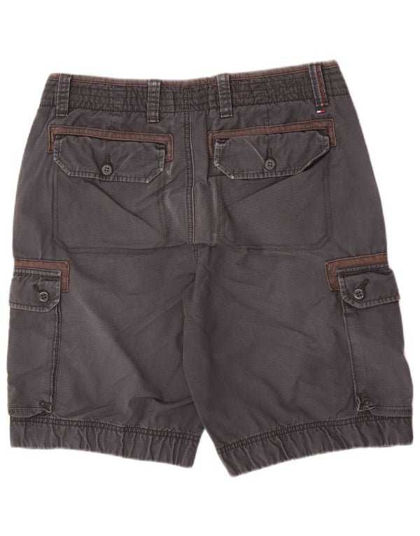 Pantaloncini cargo da uomo Tommy Hilfiger medi W31 in cotone grigio