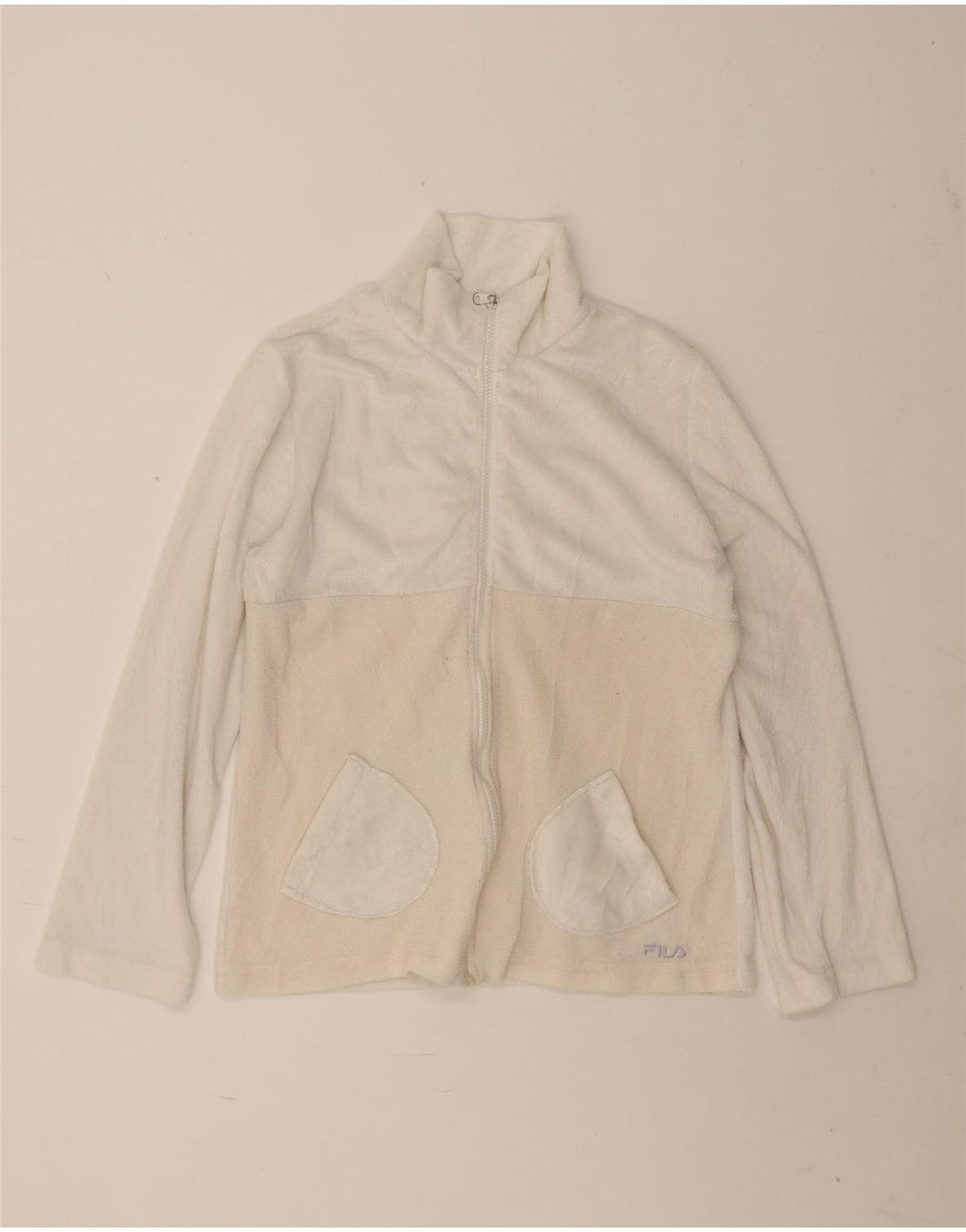 Giacca in pile da donna Fila UK 16 grande bianca