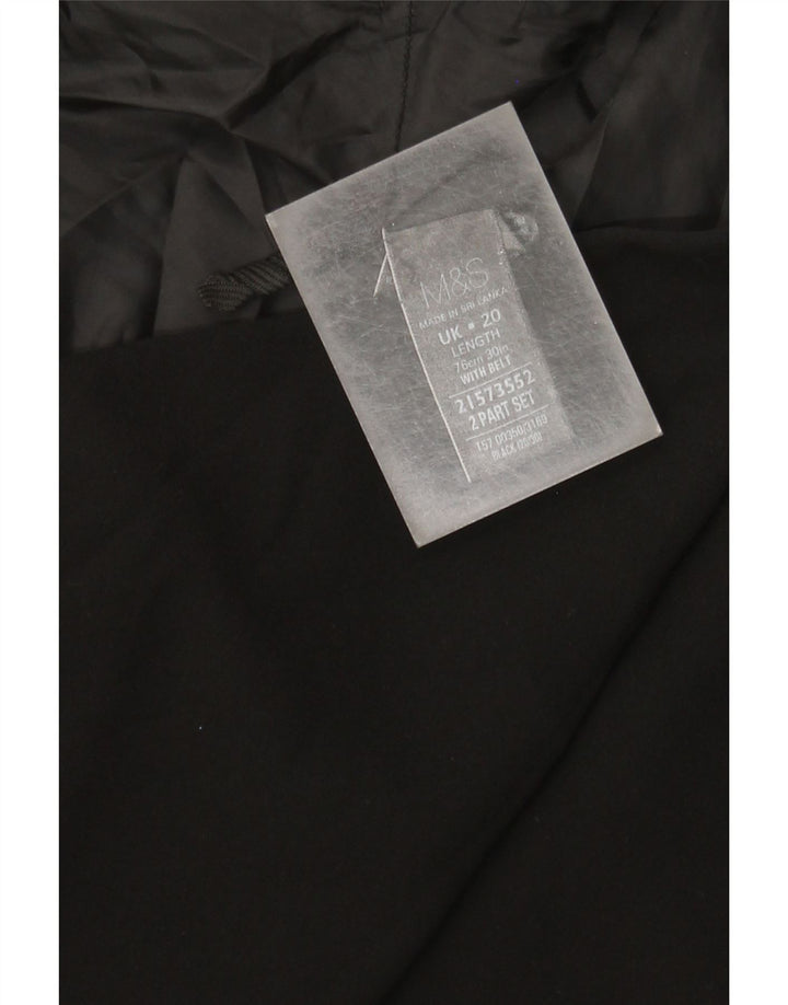 Gonna a trapezio da donna Marks & Spencer UK 20 2XL W40 Poliestere nero