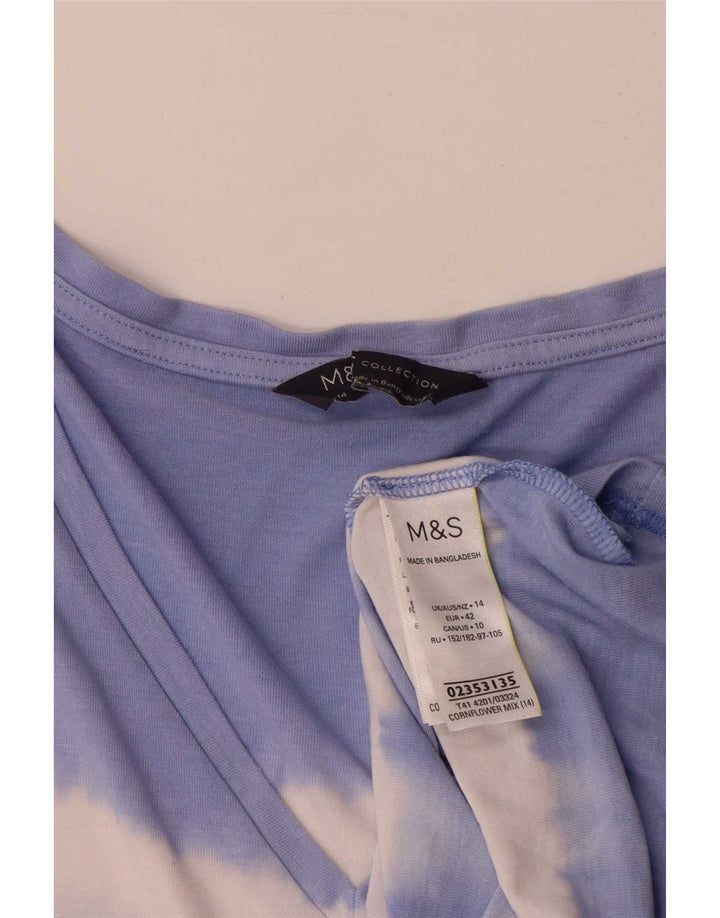 T-shirt oversize da donna Marks & Spencer Top UK 14 Large Blue Tie Dye