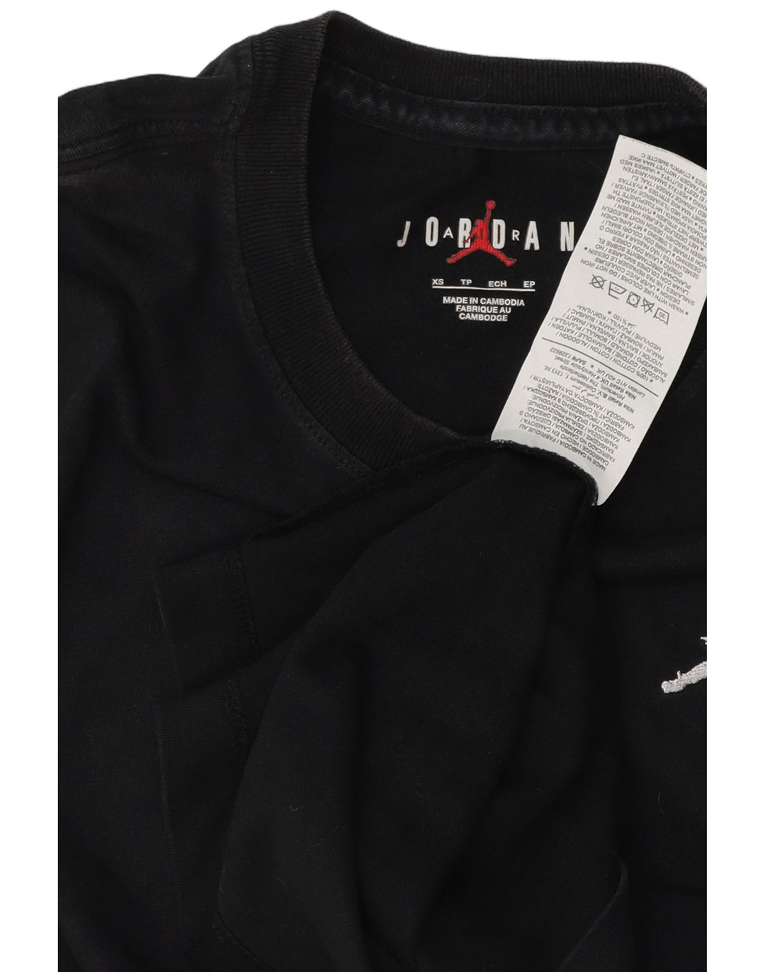 T-shirt Jordan da uomo Top XS in cotone nero