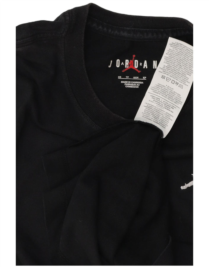 T-shirt Jordan da uomo Top XS in cotone nero