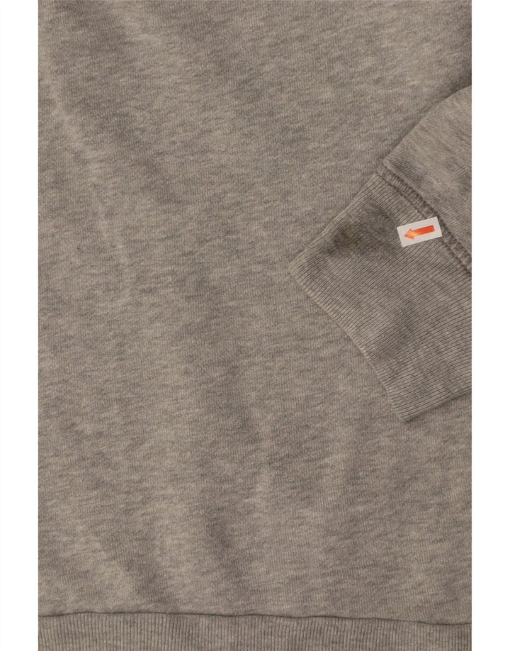 LEVI'S Mens Graphic Hoodie Jumper Large Grey Cotton