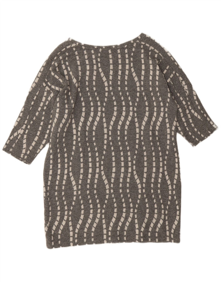 Top tunica da donna Zara UK 16 grande Chevron grigio
