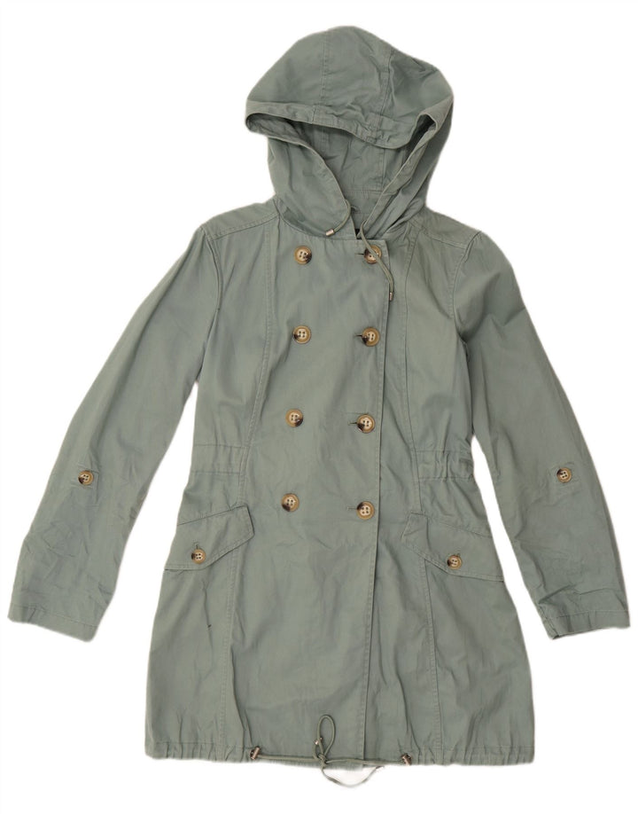 Parka Donna Benetton con cappuccio IT 42 Verde Medio Cotone