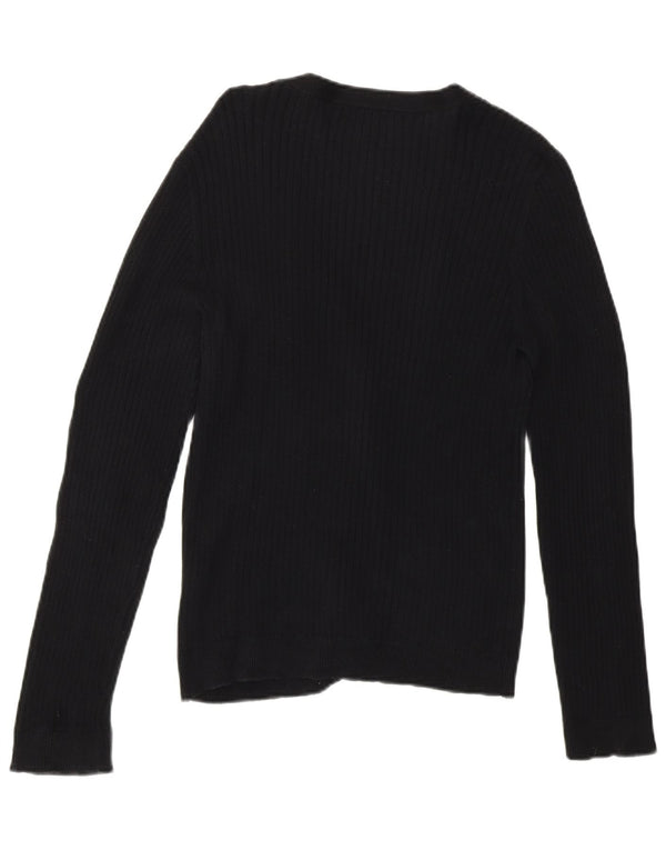 Maglione cardigan Petite da donna Chaps UK 14 Cotone nero medio