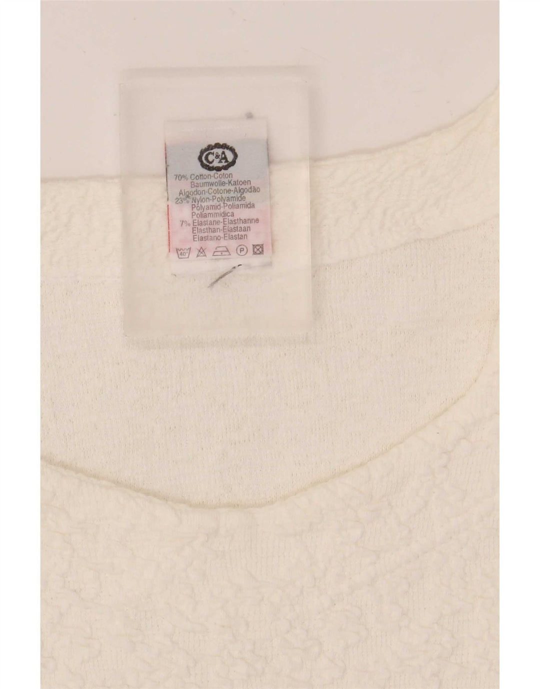 CLOCK HOUSE Body manica lunga da donna IT 42/44 Cotone bianco medio