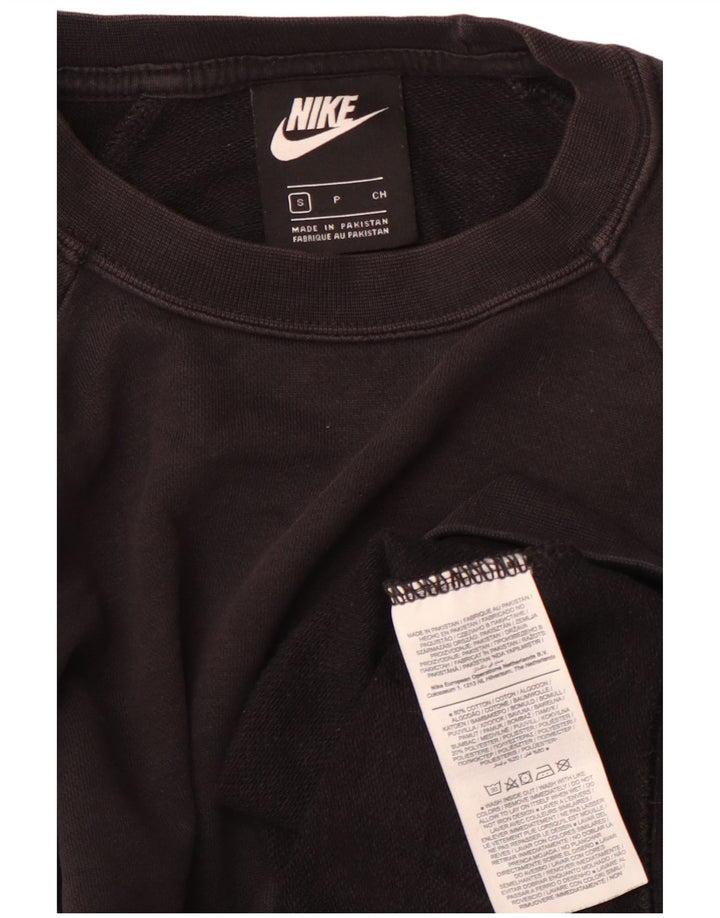 Felpa oversize da donna Nike UK 10 piccola in cotone nero