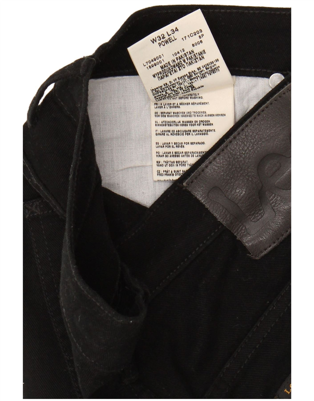 Jeans LEE Powell Slim da uomo W32 L31 in cotone nero