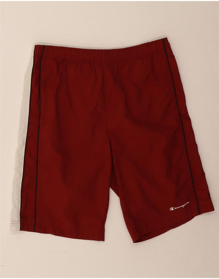 Pantaloncini sportivi da uomo Champion, poliammide color block medio bordeaux