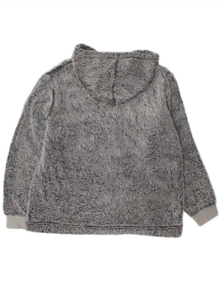 Maglione in pile con cappuccio da donna John Lewis UK 14 Poliestere grigio medio