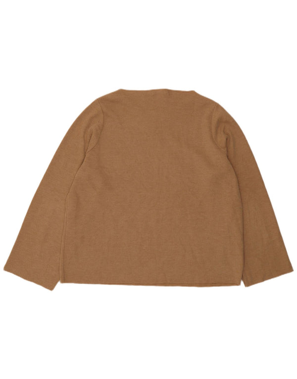 Top Zara Trafaluc da donna a maniche lunghe UK 16 Large Beige