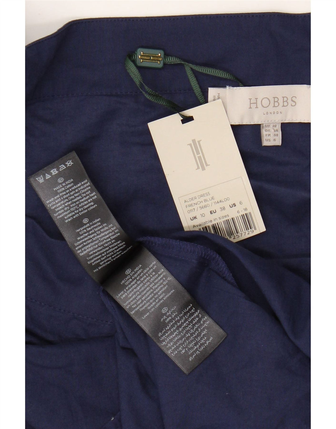 HOBBS Abito oversize da donna con spalle scoperte UK 10 Piccolo floreale blu navy