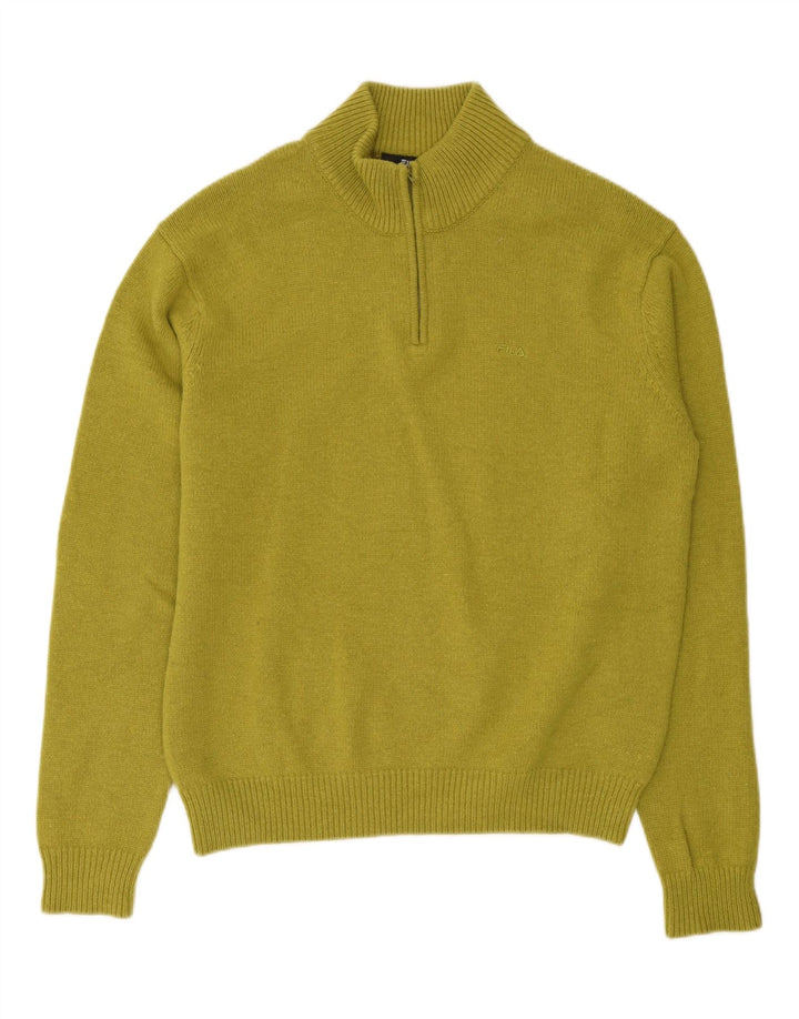 Maglione Fila da uomo con zip e collo XL in lana kaki