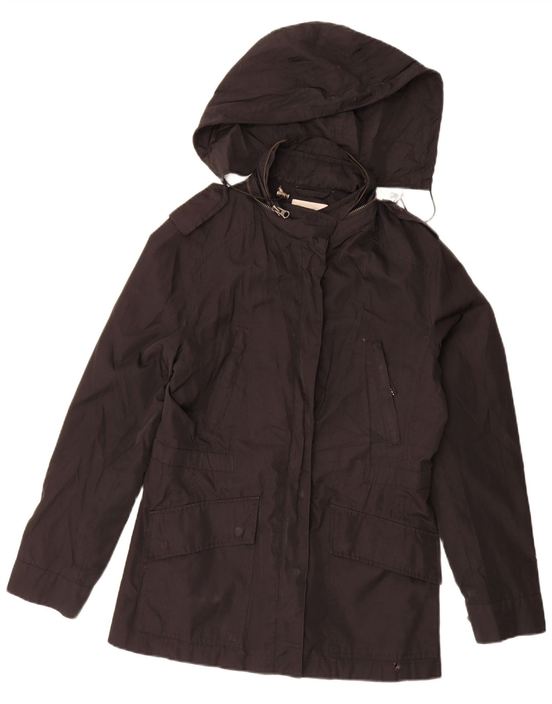 Giacca Parka con cappuccio da donna Massimo Dutti UK 14 media nera