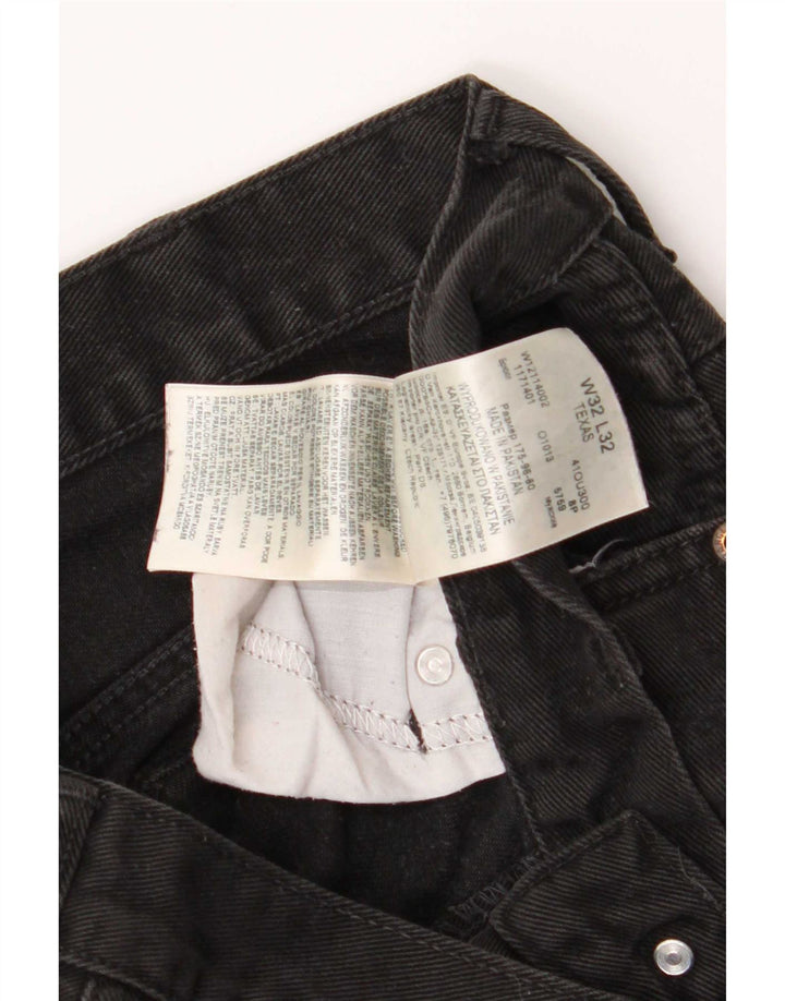 Jeans dritti da uomo Wrangler Texas W32 L32 cotone nero