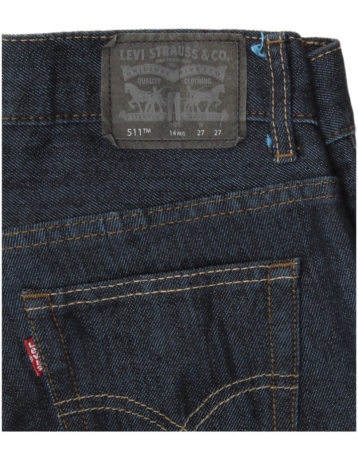 LEVI'S Jeans 511 Slim da bambina 13-14 anni W27 L27 Blu navy