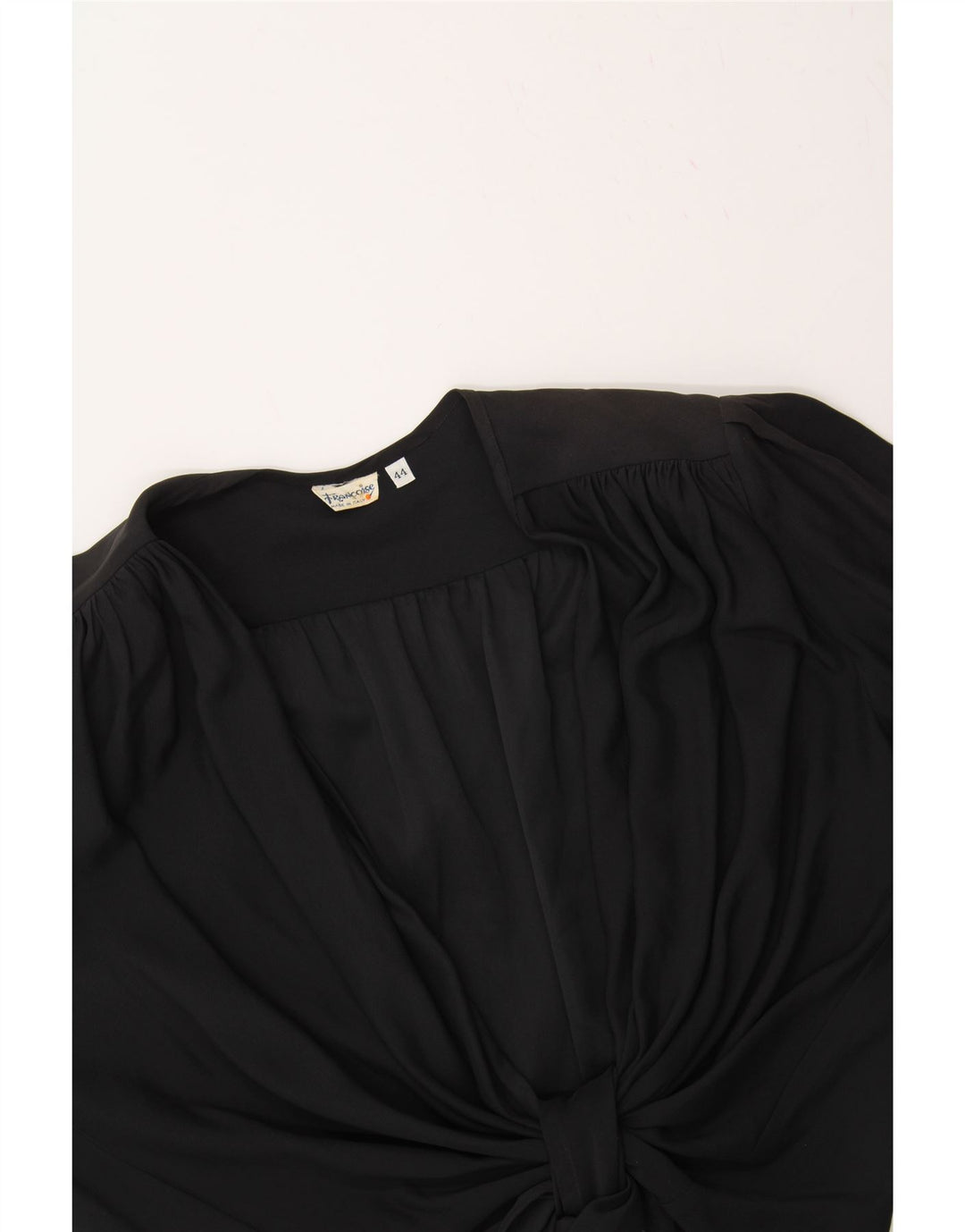 VINTAGE Womens Oversized Cardigan Top IT 44 Medium Black Acetate Vintage Vintage and Second-Hand Vintage from Messina Hembry 