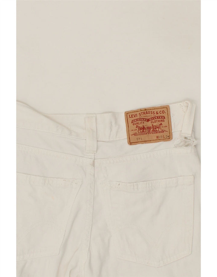 LEVI'S Womens 511 Slim Jeans W29 L34 White Vintage Levi's and Second-Hand Levi's from Messina Hembry 