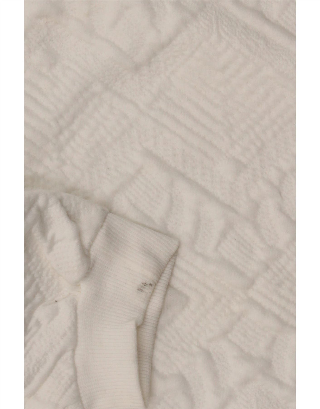 Felpa corta oversize da donna Zara UK 10 piccola bianca geometrica