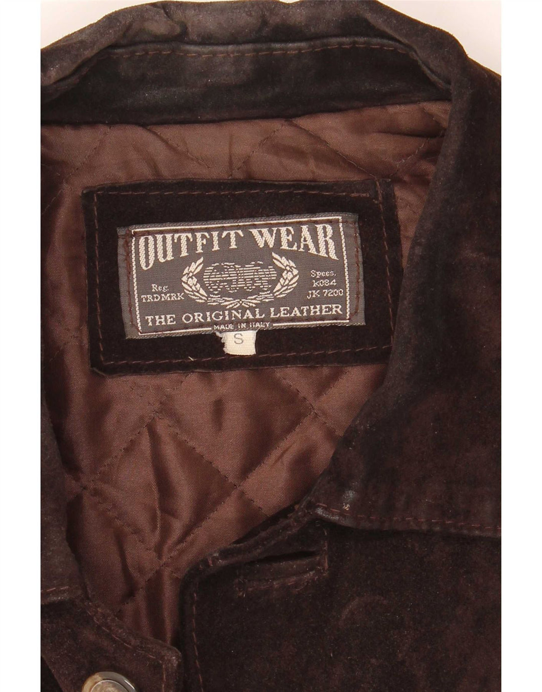 Giacca vintage in pelle scamosciata dal taglio ampio da uomo UK 36 piccola in pelle marrone