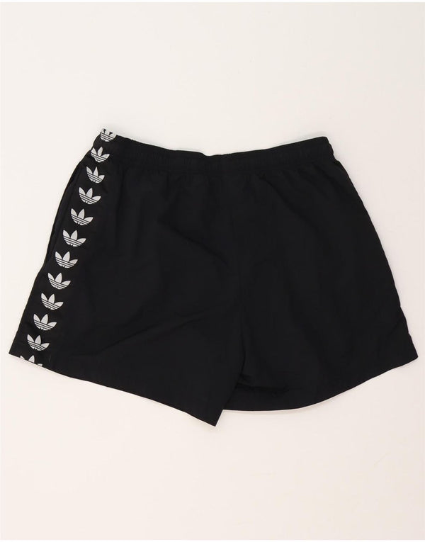 Pantaloncini sportivi grafici da uomo ADIDAS grandi neri in poliestere