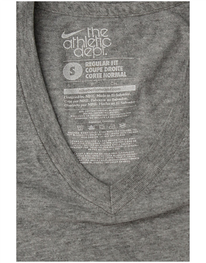 T-shirt Nike da uomo con vestibilità regolare, piccola, in cotone chiazzato grigio