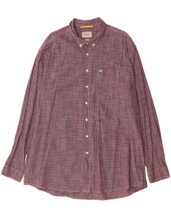 CAMEL ACTIVE Camicia da uomo vestibilità regolare 2XL Gessato rosso