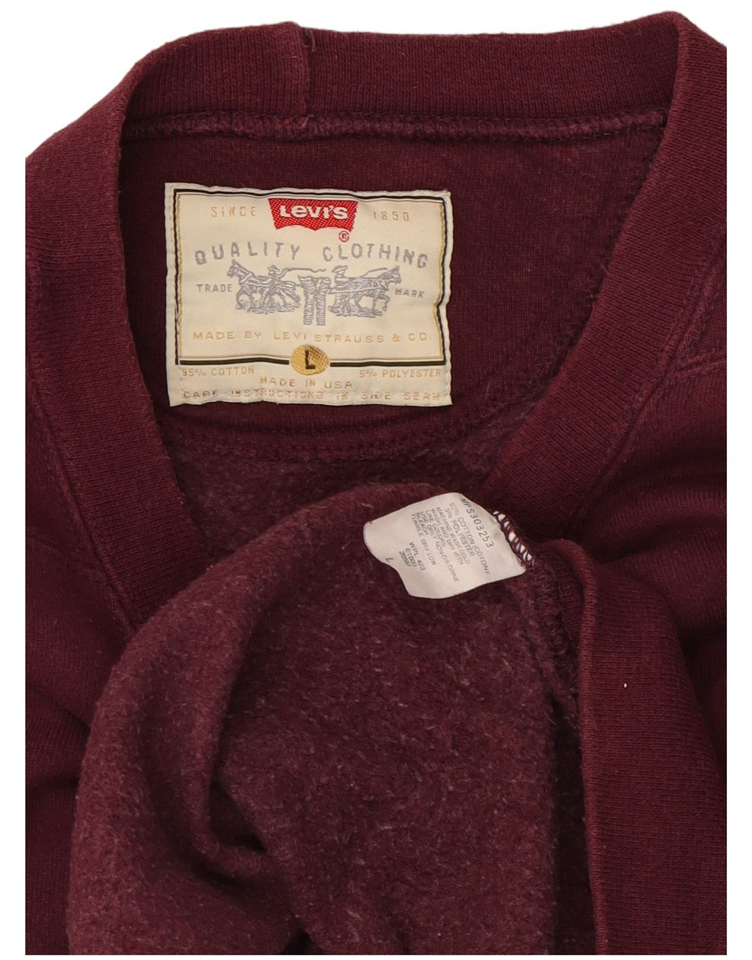 LEVI'S Felpa da uomo Maglione grande in cotone marrone