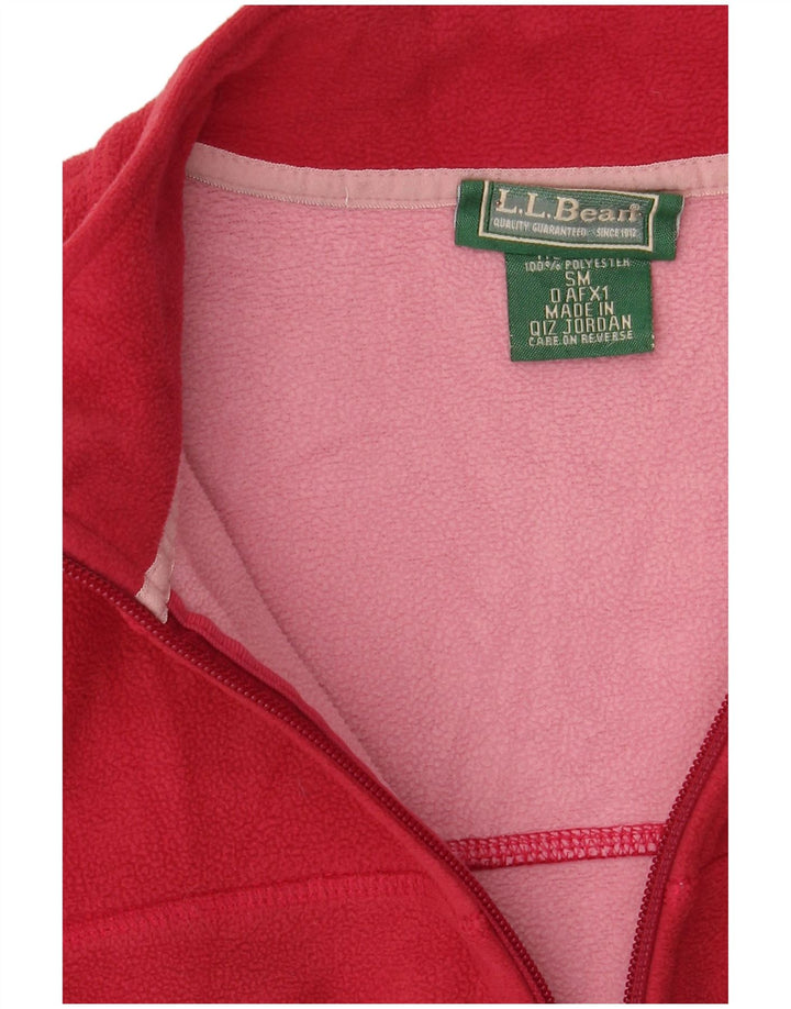 Giacca in pile oversize da donna L.L.Bean UK 10 piccola rossa in poliestere