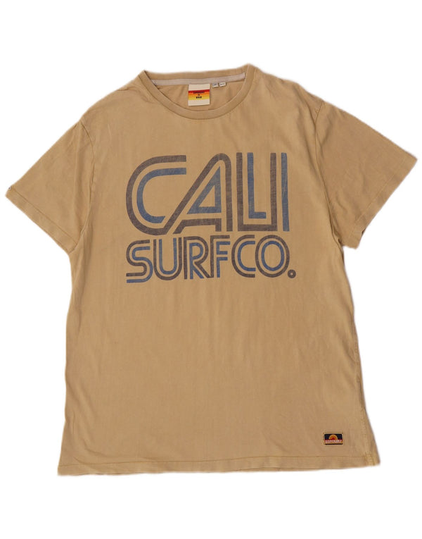 T-shirt grafica da uomo slim fit Superdry Top 2XL cotone beige