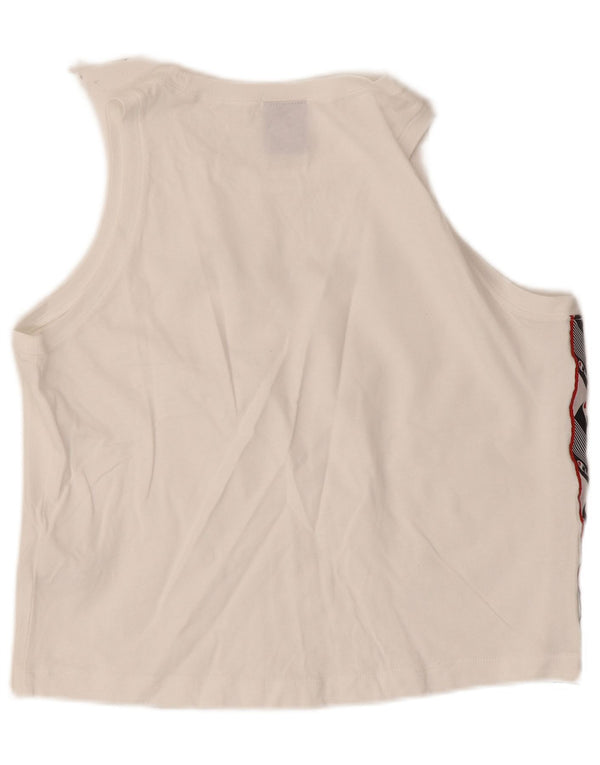 Canotta grafica corta da donna Champion UK 14 grande cotone bianco