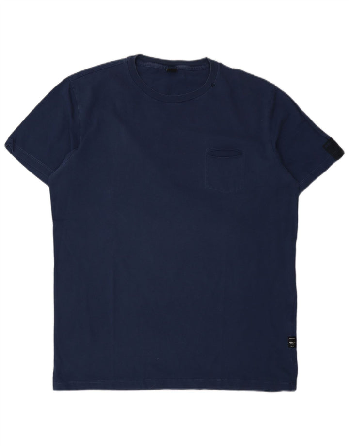 T-shirt da uomo Replay Top XL blu navy