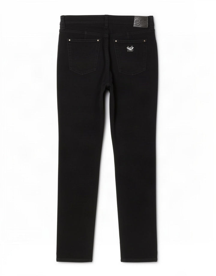 Jeans dritti da donna Armani W33 L32 cotone nero