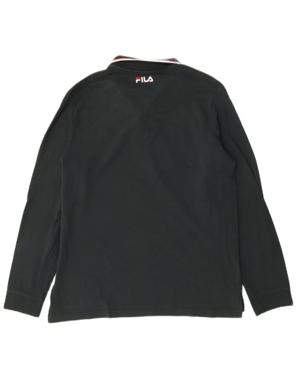 Polo da uomo a maniche lunghe Fila XL nera
