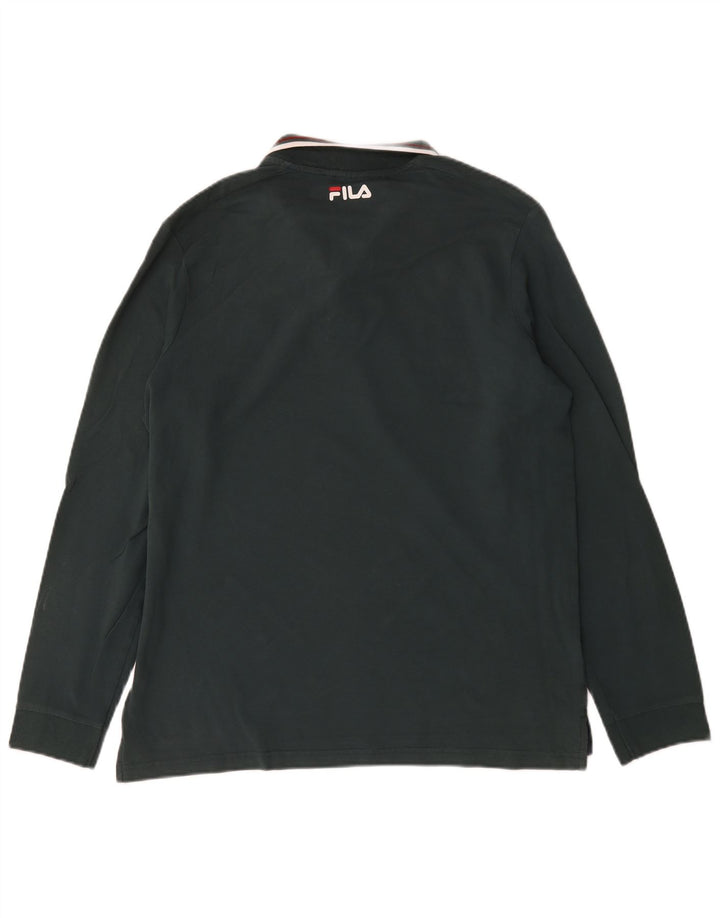 Polo da uomo a maniche lunghe Fila XL nera