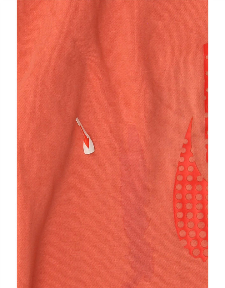 Pantaloni da tuta con grafica Nike da uomo, pantaloni da jogging, cotone arancione medio