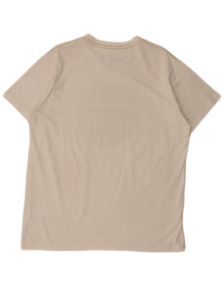 T-shirt grafica da uomo Weird Fish Top XL in cotone bianco